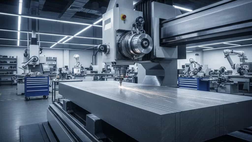 ماشین‌کاری دقیق سنگ تخت تا طول ۲ متر و فرز CNC در تهران